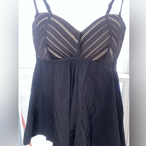 Black Tankini Swim Top | Profile By Gottex | Size: US 8 - Picture 3 of 7